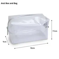 Nouvelle Trousse de Maquillage et Trousse à Crayons Transparente en PVC, Grande Capacité, Boîte à Papeterie avec Fermeture Éclair, Étanche
