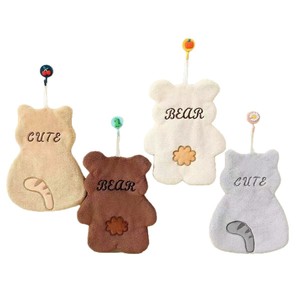 Toalla de mano absorbente gruesa de tela polar <span class=keywords><strong>Cora</strong></span> de doble capa cuadrada de dibujos animados para niños lindos paños de limpieza para niños - Product Image 5