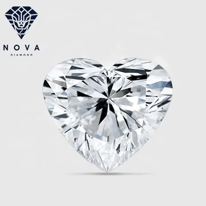 נובה יהלומים מעבדתית 0.69ct מפעל סיטונאי יהלומים חתוך לב קימוט יהלומים חתוכים לב