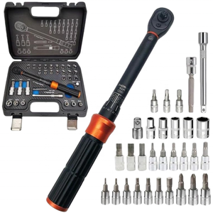 <span class=keywords><strong>Clé</strong></span> <span class=keywords><strong>dynamométrique</strong></span> d'entraînement de 1/4 pouces, 3.7 ~ 18.5ft.lb/5 ~ 25Nm-Jeu de clés dynamométriques cliquables 32PC pour réparation de vélo et de moto - Product Image 1