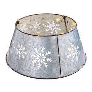 Collar de árbol grande galvanizado para decoración navideña 2025 - Product Image 3