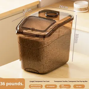 Nuevo Contenedor de Almacenamiento de Arroz <span class=keywords><strong>Bona</strong></span> de Plástico Sostenible para Uso Doméstico, a Prueba de Insectos, a Prueba de Humedad, Sellado, Capacidad de 15 kg, Diseño Moderno Nano - Product Image 6