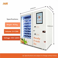 Distributeur automatique en acier inoxydable avec écran tactile de 22 pouces et four à micro-ondes pour aliments chauds, options de paiement multiples
