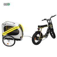 LVCO chariot de transport pliable pour chien chariot de transport cargo vélo remorque pour chien avec fixation facile et rapide