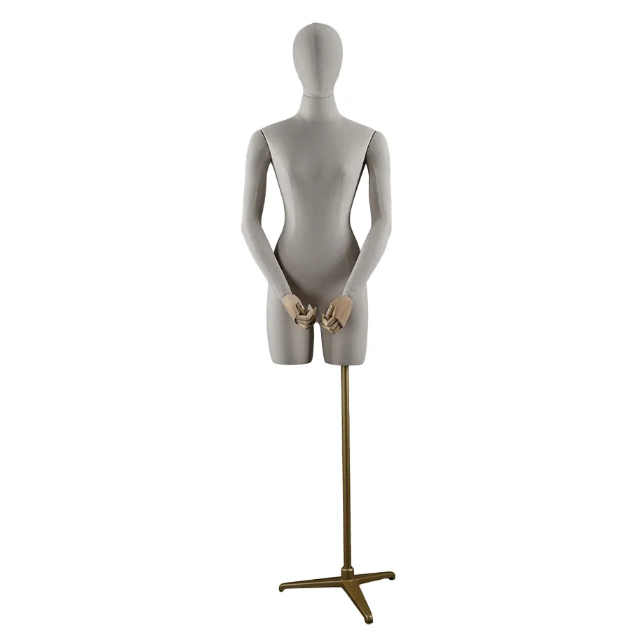 Hanging half size flexible dress form mannequin female torso with head