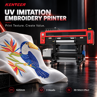 Imprimante DTF à effet de broderie 3D automatique, tête d'impression I3200, encre pigmentée, presse à chaud pour vêtements et sweats à capuche