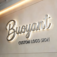 Letras de Canal con Retroiluminación LED 3D Personalizadas, Letreros para Tiendas, Letreros con Iluminación Frontal, Logotipo para Publicidad Comercial