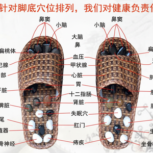 Ciabatte estive con Sole di ciottoli antiscivolo per terapia Indoor per coppie di uomini e donne scarpe da massaggio ai piedi - Product Image 1