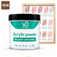Poudre acrylique transparente VO Custom 4oz pour ongles, lot de poudre acrylique en vrac pour ongles, poudre acrylique rose couvrante, poudre de trempage en gros