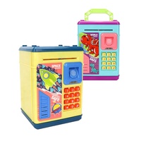 Caja de Ahorros Electrónica Digital 6650 con Contraseña y Huella Dactilar, Mini Cajero Automático, Caja de Ahorro de Monedas para Niños, Regalos