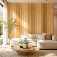 EAZART Panel Dinding 3D MDF Fleksibel Ramah Lingkungan Tahan Air dengan Lapisan Kayu untuk Dekorasi Dinding Interior/Eksterior Rumah Tangga