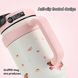 Silverjet Stainless Steel Tumbler 1000ml <b>With</b> <b>Straw</b> And Handle For School Office Car Home Use BPA Free Vacuum Insulated - Product Image 4