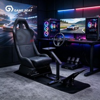 GY013 Vente directe usine OEM ODM, cockpit de simulateur de course entièrement réglable à faible coût de transport pour Logitech G25, G27, G29, G920