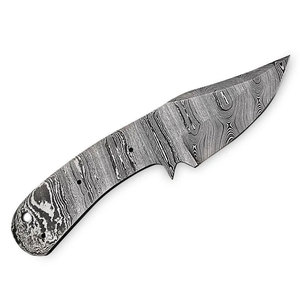 Cuchillo de caza y camping de hoja fija de acero de Damasco de 8 pulgadas con mango industrial, personalizable, suministros OEM, para exteriores y senderismo - Product Image 4
