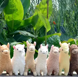 23cm Venta al por mayor Llama Muñeco de peluche Animal relleno Cozy Cute Kawaii Llama Juguetes de peluche Alpaca Juguete de peluche