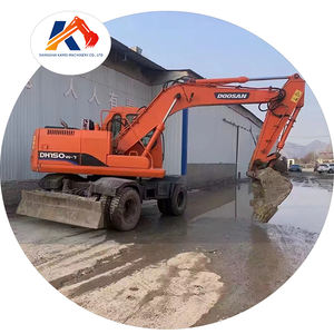 Excavadora Doosan Rendimiento operativo estable Excavadora hidráulica de rueda de segunda mano Doosan DH150W en venta - Product Image 1