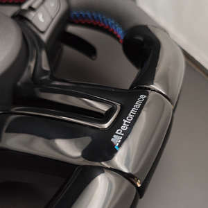 Con LED M Stripe in pelle pianoforte volante nero per <span class=keywords><strong>BMW</strong></span> F10 F20 F30 <span class=keywords><strong>F45</strong></span> F46 F48 X5 F15 X6 F16 M3 F80 M4 F82 M2 F87 M5 F90 - Product Image 6