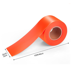 แถบติดเครื่องป้องกันความปลอดภัยสำหรับล่าสัตว์ขนาด2นิ้วเชือก150ฟุตแบบไม่ติดต้นไม้ติดตามนกพิราบริบบิ้นเรืองแสงสีส้ม - Product Image 4