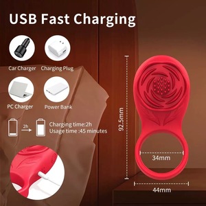 Ensemble de vibrateurs portables avec télécommande, stimulateur clitoridien avec anneau vibrant, jouet intime interactif pour couples - Product Image 2