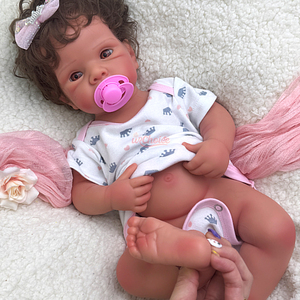 21 ''Bron Fabriek Handgeworteld Haar Siliconen <span class=keywords><strong>Reborn</strong></span> Pop Angst Behandeling Zachte Huid Pasgeboren Meisje Baby Voor Filmregisseur - Product Image 3