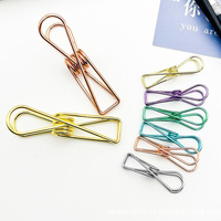 Clips de Papel Metálicos Bonitos, Suministros de Oficina, Mini Clips Coloridos para Fotos
