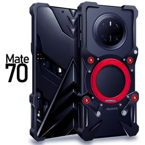 Housse de protection sans cadre en métal aluminium 360 pour Huawei <span class=keywords><strong>Mate</strong></span> 70 60 50 40 RS / 70 60 50 40 <span class=keywords><strong>30</strong></span> Pro Creative Hollow Cover + Lanyard - Product Image 3