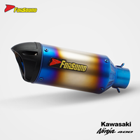 Système d'échappement pour moto Kawasaki Ninja 400 Z400, prix de gros Forsound Factory, silencieux rectangulaire à double sortie bleu brûlé