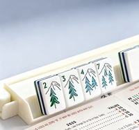 Ensemble de Mahjong Américain Portable et Moderne en Acrylique, 5 Couches, 160 Tuiles, Motif Neige Sculptée, de Luxe, pour le Divertissement Familial