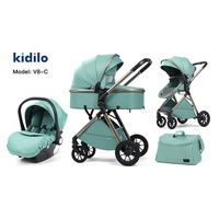 Poussette Bébé Double Kidilo 2-en-1 Paysage Élevé pour Enfants, Outil de Promenade avec Panier pour Dropshipping Transfrontalier