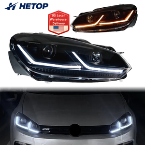 HETOP USA STOCK LOCAL Phares avant bicolores <span class=keywords><strong>Golf</strong></span> 6 2009-2012 LED de haute qualité Plug and Play DRL pour <span class=keywords><strong>Volkswagen</strong></span> - Product Image 1