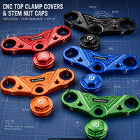 Cache-tige de potence en aluminium CNC pour moto, billet 6061, pièces usinées sur mesure OEM pour moto tout-terrain, dessin requis
