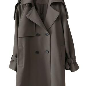 <span class=keywords><strong>Trench</strong></span>-coat <span class=keywords><strong>mi</strong></span>-<span class=keywords><strong>long</strong></span> pour <span class=keywords><strong>femme</strong></span>, style streetwear tendance de cette année, nouvelle collection printemps-automne 2026, grande taille, élégant, en polyester haut de gamme - Product Image 5