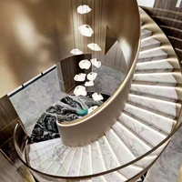 Escalier Flottant Intérieur Personnalisé en Acier Métallique Style Industriel Minimaliste pour Villa et Duplex