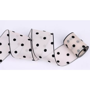 Bande tissée de fil coulant de style coréen 100% polyester matériel 3.8cm largeur mode motif imprimé - Product Image 6