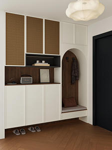 خزانة تخزين أحذية خشبية عصرية صديقة للبيئة مع درج، سعة كبيرة، مقاومة للغبار والماء، أثاث منزلي - Product Image 4