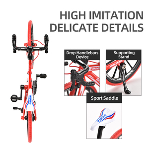 Bicicleta de Montaña de Aleación Fundida a Presión 1:10 con Manillar Caído, Juguete de Bicicleta de Metal Fundido a Presión, Simulación Superior - Product Image 4