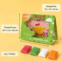 Kit de Cadres Photo en Carton DIY Éducatifs en Argile à Séchage à l'Air Pas Cher pour Écoles, Jouets de Modelage Colorés avec Logo Personnalisé