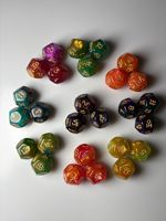 Dés à facettes 12 faces personnalisés, multicolores, effet caméléon, avec chiffres des constellations, en cristal porte-bonheur, créatifs, pour l'amour, pour le commerce transfrontalier AliExpress