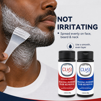 Poudre à raser sous marque privée, efficace pour un rasage sans rasoir, aide à prévenir les boutons de rasoir, soin quotidien de la barbe