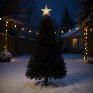 ต้นคริสต์มาสประดิษฐ์ DB ขนาด 9 ฟุต รูปดาว สำหรับตกแต่งภายนอก ฐานโลหะ น้ำหนักเบา ติดตั้งง่าย - Product Image 2