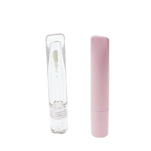 3ml <b>Mini</b> Lip Gloss Tube Round Cap Flat Bottle Spiral Bottom Empty Cosmetic Packaging Wand Applicator OEM ODM Custom Supply - Product Image 1