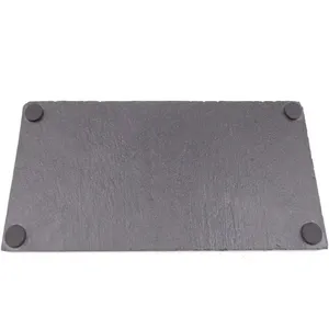 Custom Wholesale 12x16 Big Black Rectangle Slate Plates Slate Cheese Board