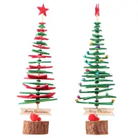 DIY 눈사람 크리스마스 트리 데스크탑 페인트 중공 나무 조립 장식 부직포 홈 바 크리스마스 테이블 장식품