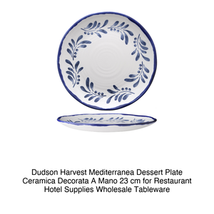Plato de Postre Mediterráneo Dudson Harvest, Decorado a Mano, Cerámica, 23 cm, para Restaurante, Hotel, Vajilla al por Mayor - Product Image 2