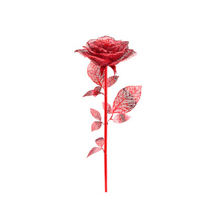 Puzzle en métal 3D en acier inoxydable Yanming, rose, assemblage DIY, ornement, design personnalisable - Product Image 1