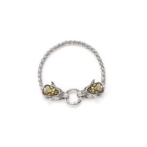 Pulsera Geométrica con Cabeza de Lobo Vikinga Retro Maxfree, Aleación Chapada en Oro, Moda Masculina, Estilo Nórdico Noruego, Versátil y Moderno - Product Image 5
