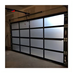 <span class=keywords><strong>Porte</strong></span> <span class=keywords><strong>de</strong></span> <span class=keywords><strong>garage</strong></span> résidentielle <span class=keywords><strong>sectionnelle</strong></span> automatique en aluminium dépoli noir - Product Image 5