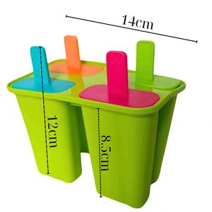 Moule à glaces en silicone écologique à quatre cavités avec démoulage facile, sans BPA, réutilisable pour les friandises congelées - Product Image 1