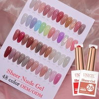 Unigel – Kit de vernis à ongles gel UV LED en gros, couleurs néon, transparentes, effet gelée, nude, pour usage professionnel en salon, prise en charge de la personnalisation OEM ODM