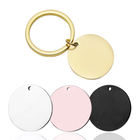 Logo personnalisé Collier à glisser Étiquettes d'identification de chat Porte-clés Argent Or Rose Or Couleur pour Petits Moyens Grands Chiens